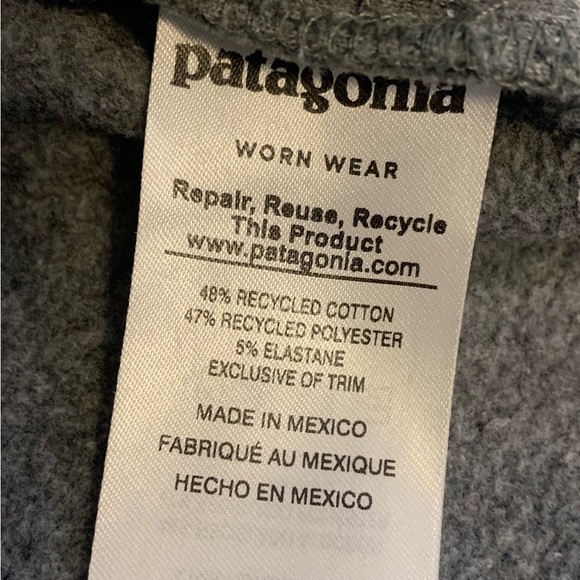 Patagonia Fitz Roy Uprisal Gray Hoodie Bear Sweatshirt Women's Large L - Picture 5 of 6